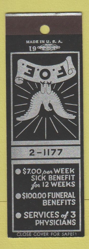 Matchbook Cover - Eagles Club SAMPLE