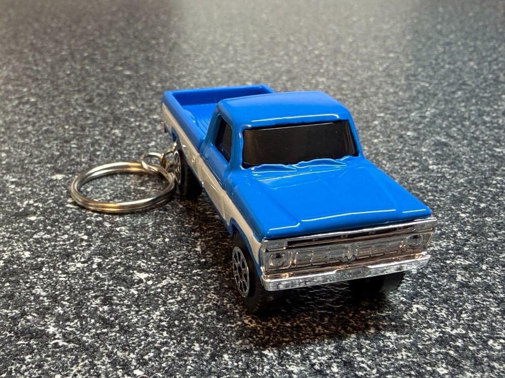1977 Ford F150 F100 Keychain Blue Matchbox Hot Wheels