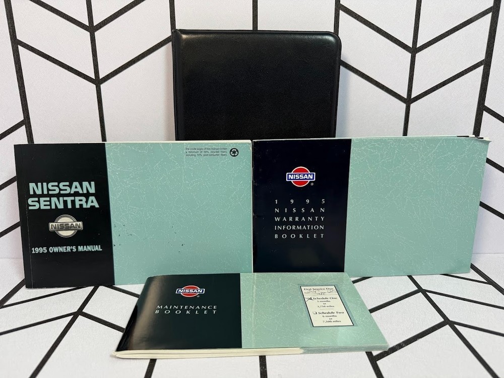 1995 Nissan Sentra Owner's Manual Complete Black case Set All Documentation OEM