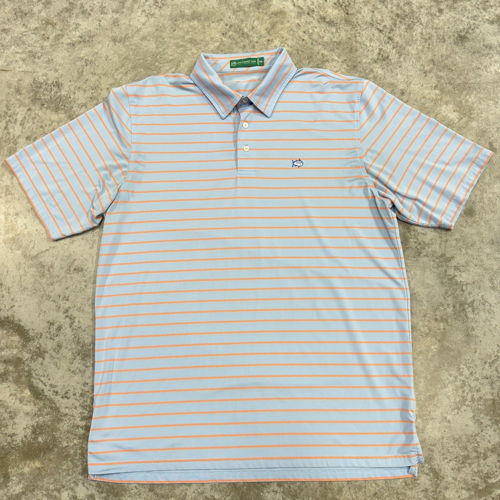 Southern Tide Polo Shirt Mens XL Striped Golf Performance Athletic Extra Large