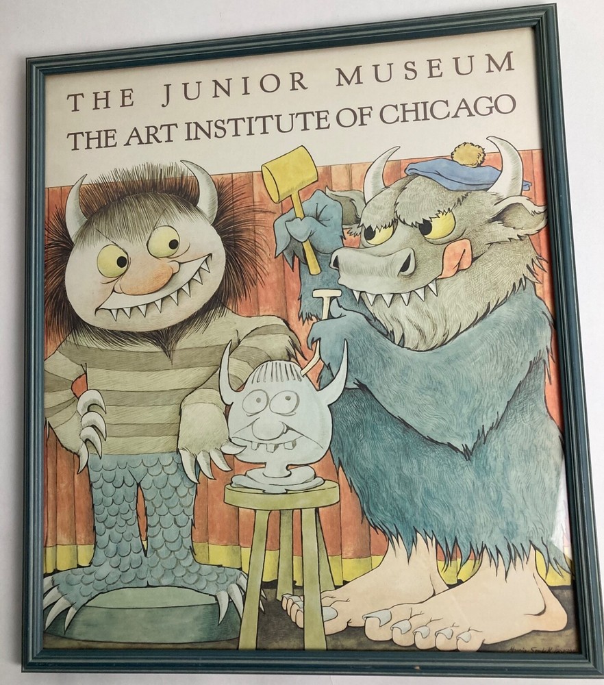 Vintage Maurice Sendak 1984 Poster ,Where The Wild Things Are ,The Junior Museum