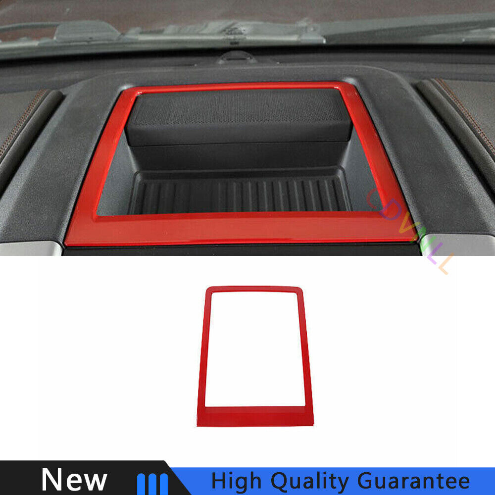 Fit For Ford F-150 2015-2020 Bright Red Central Console Storage Box Frame 1PCS