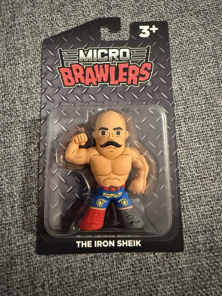 The Iron Sheik Micro Brawlers Pro Wrestling Crate Exclusive Figure NEW ON CARD