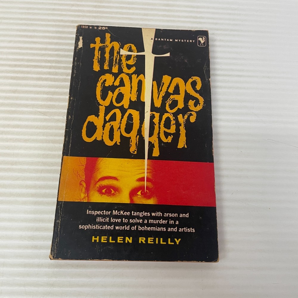 The Canvas Dagger Mystery Paperback Book by Helen Reilly from Bantam Books 1959