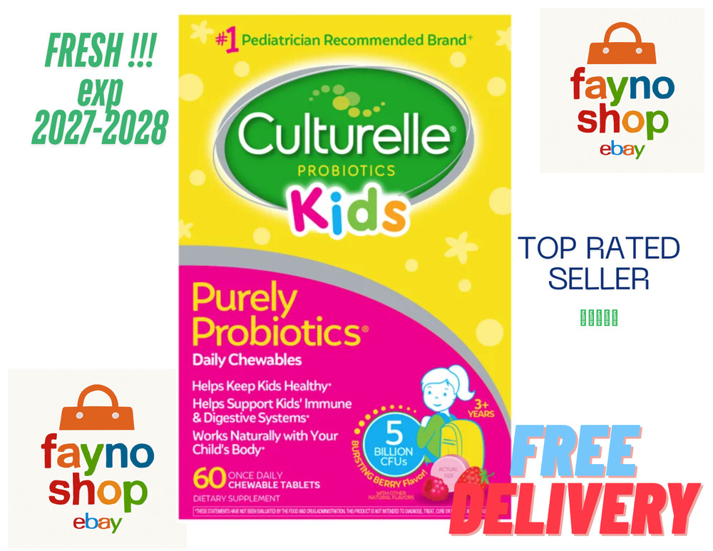 Culturelle Kids Probiotic, 60 Chewable Tablets Immune Health Exp 2028