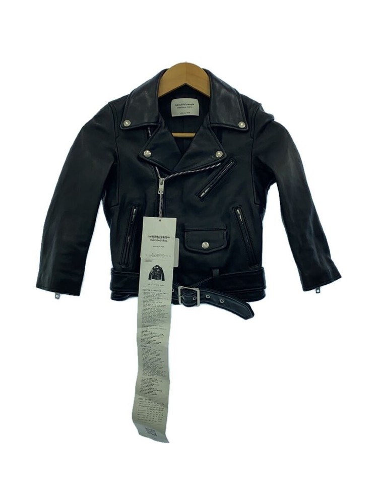 Stylish Black Leather Double Rider Jacket by Beautiful People