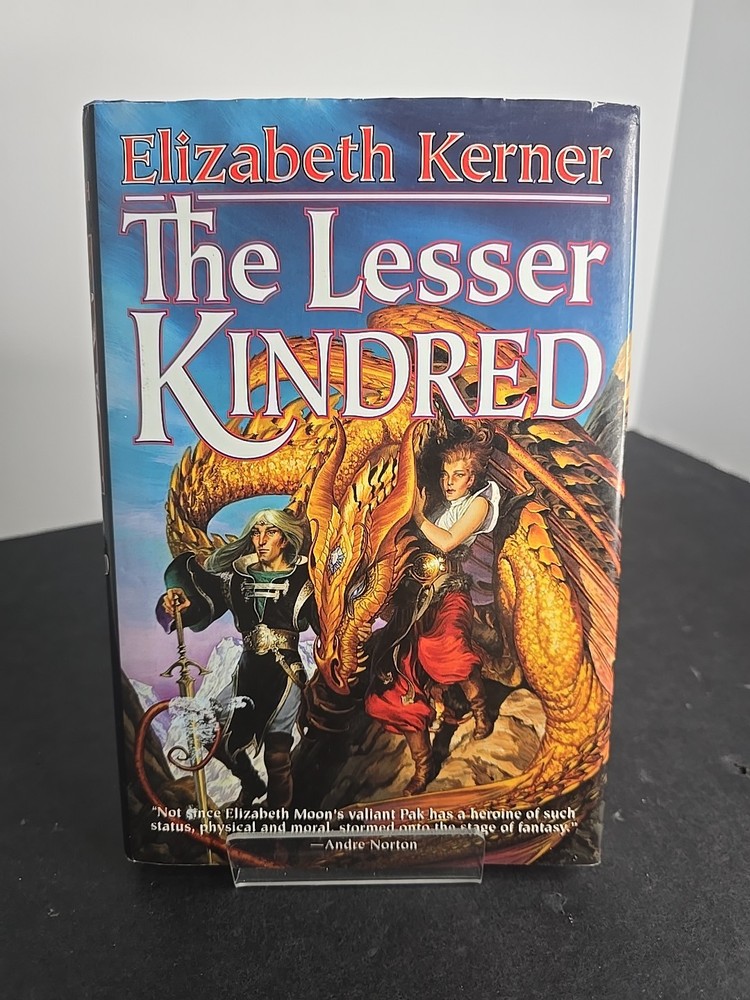 The Lesser Kindred by Elizabeth Kerner (2001, Hardcover First Edition, Tor, VG)