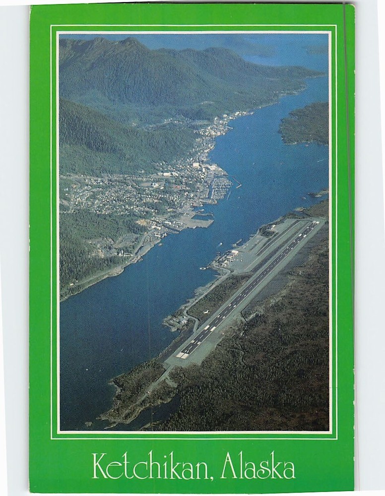 Postcard Aerial View Ketchikan Alaska USA