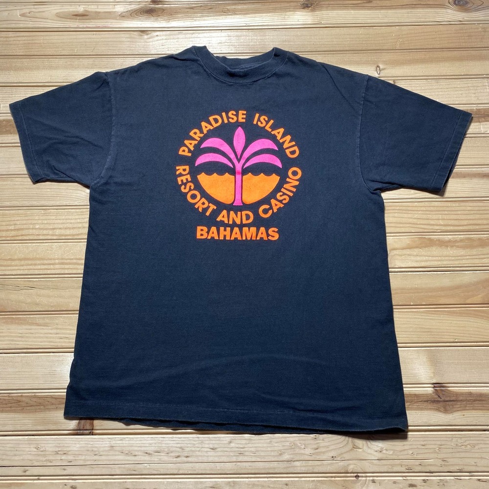 Vintage 90s Paradise Island Resort and Casino Bahamas Promo T-Shirt USA - Large