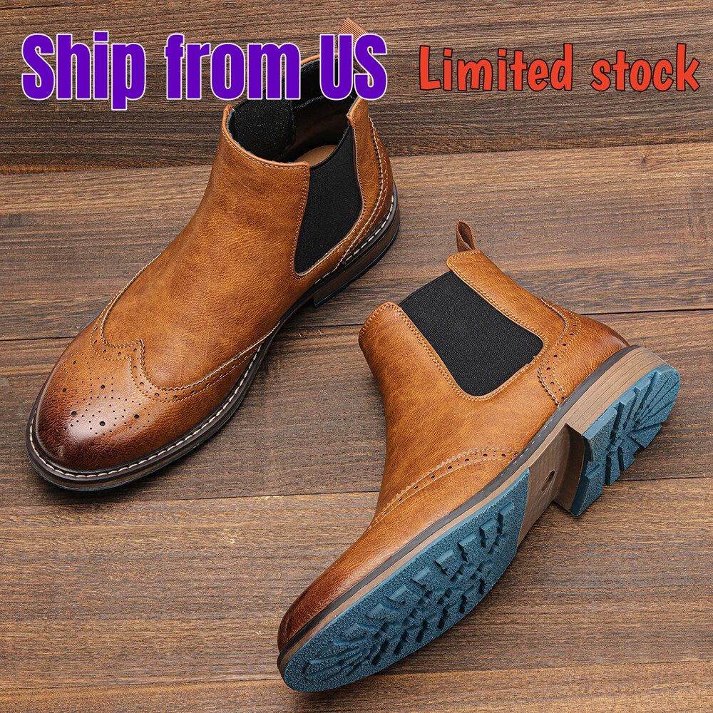 Men Boots American Style Comfortable Fashion Leather Boots Wedding Party Shoes