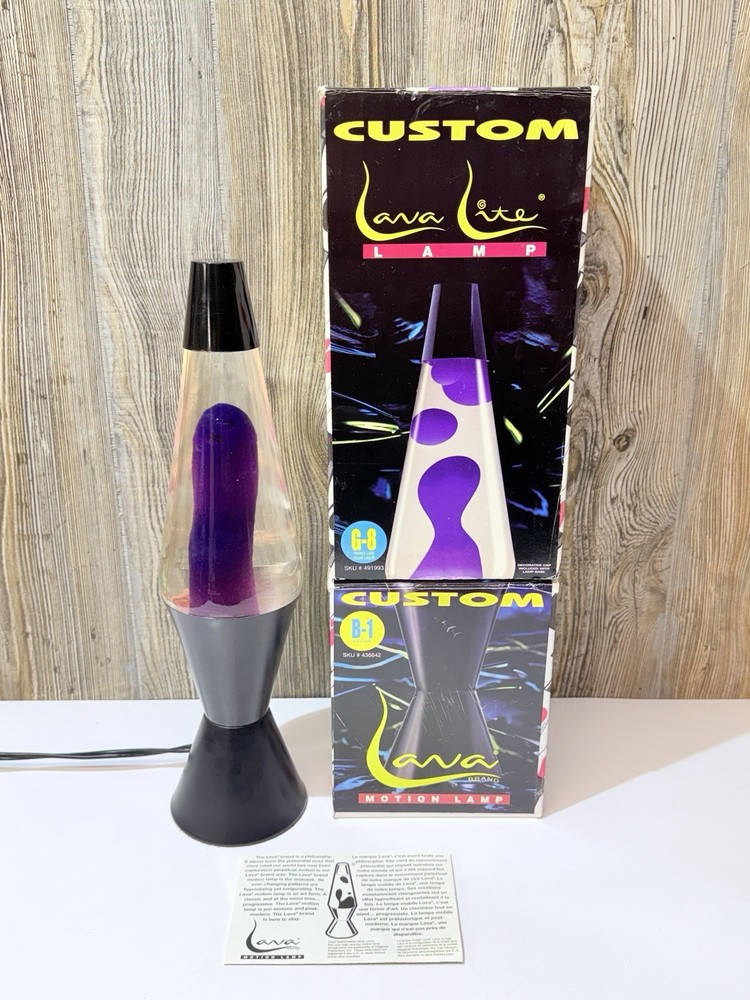 Lava Lite Lamp Custom Spencers Purple Lava Model 09 Black Base 1998 Vtg G8