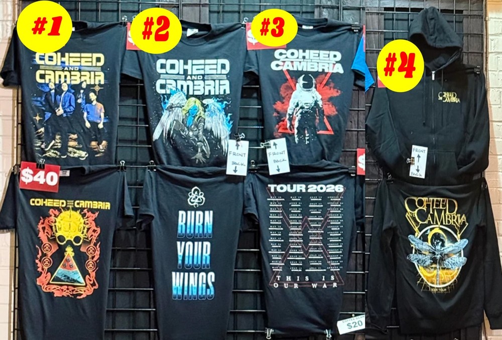 Coheed and Cambria Band 2026 merch Tour T-Shirt reprint