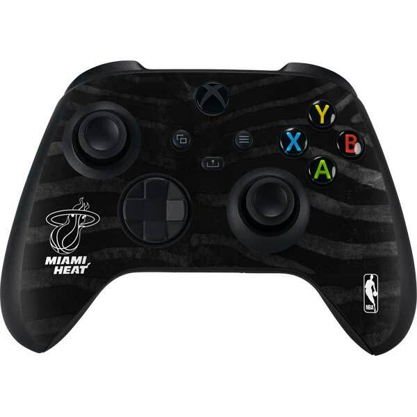 NBA Miami Heat Xbox Series X Controller Skin - Miami Heat Black Animal Print