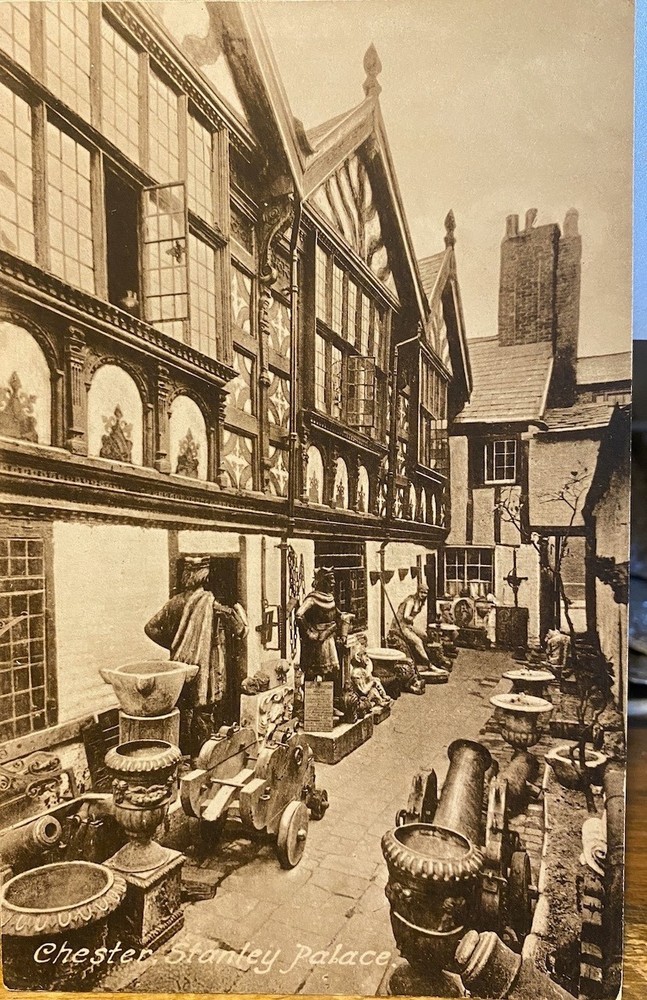 UK Postcard CHESTER Tudor House STANLEY PALACE Museum Cannons Fenneh & Co 73867