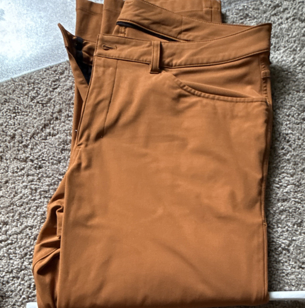 Lululemon ABC Men's Brown Chino Pants 36W Regular Fit Straight Leg
