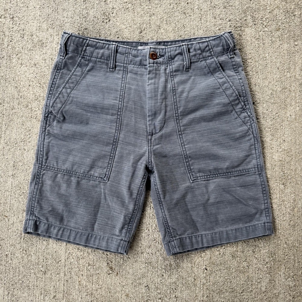Outerknown Voyager Utility Shorts Organic Cotton Slub Outdoor Hike Field Blue 29