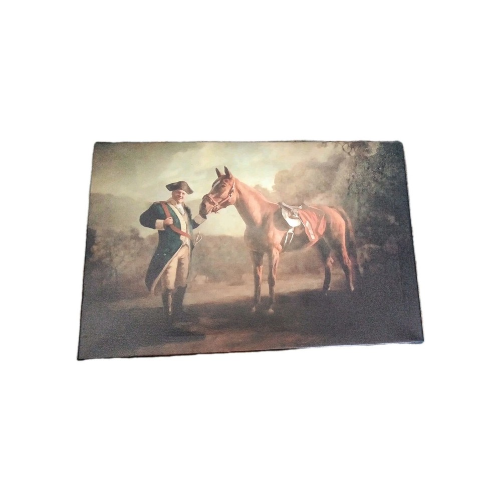 Pie-O-My Painting Tony Soprano w Horse Wall Art Canvas Print 18x12x1 w hardware