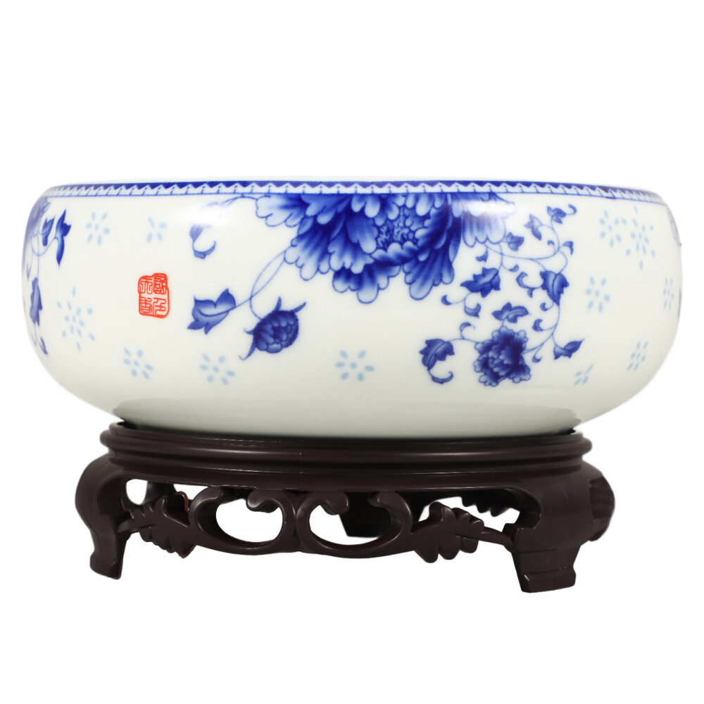 No Hole Personality Ceramic Round Hydroponic Container Hydroponic Flower Pot