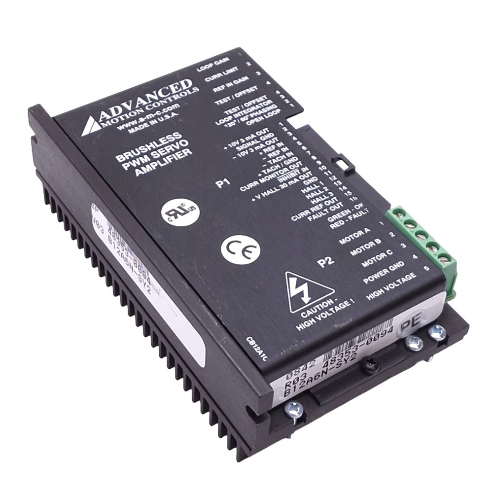 Advanced Motion Controls B12A6N-SY2 Brushless PWM Servo Amplifier, 20-60VDC