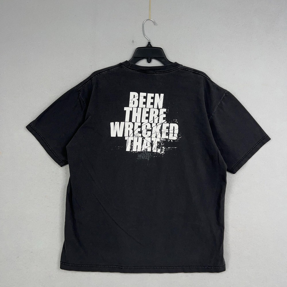 Vintage No Fear Shirt Mens XL Black Been There Wrecked Graphic Skater Streetwear