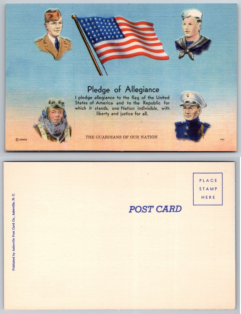 Pledge Allegiance Guardians Our Nation Postcard