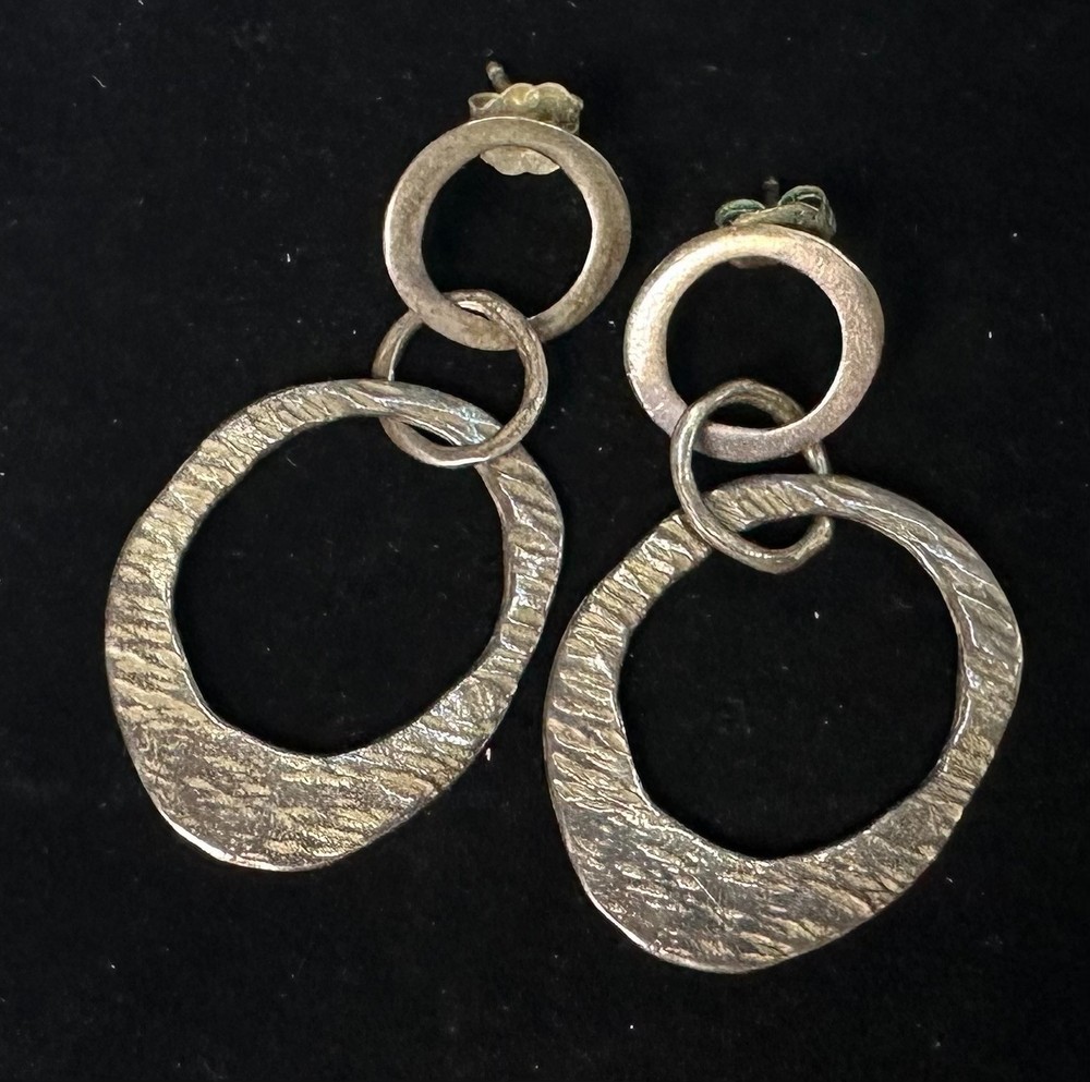 Vintage Textured Earrings MARKED SILPADA 925 Sterling Silver Jewelry Lot I