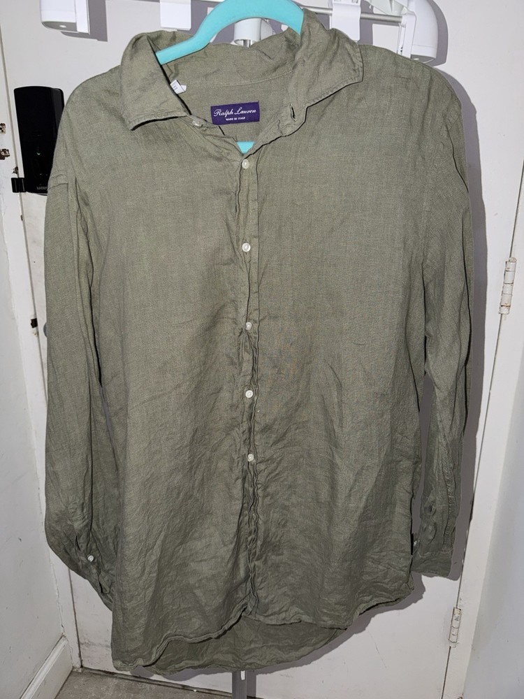 Ralph Lauren Purple Label Women’s Shirt. 100%  Italian Linen. Large.