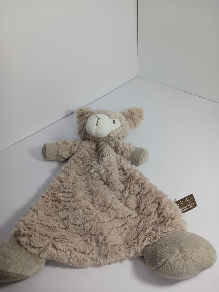 Demdaco Luna Llama  Plush Lovey Rattle Security Baby Blanket 13
