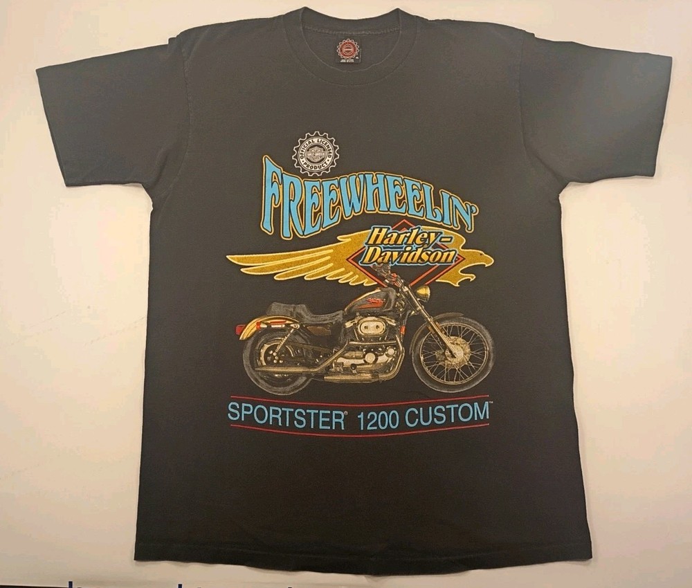 Official Harley-Davidson Freewheelin Sportster 1200 Custom 1996 T Shirt XL USA