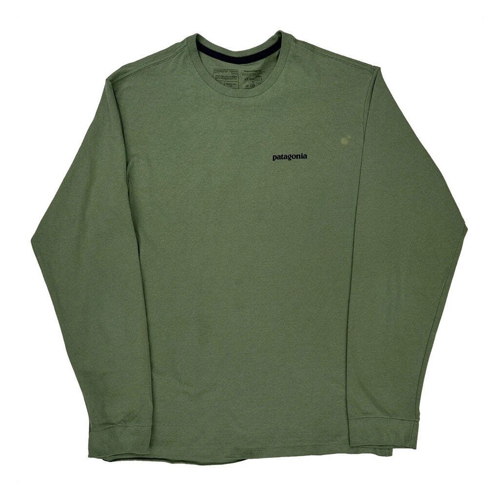 Patagonia Long Sleeve T-Shirt - Medium Green Cotton