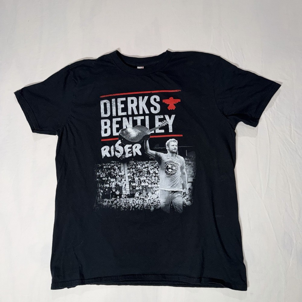Dierks Bentley Shirt Large Black Double Sided Riser Tour