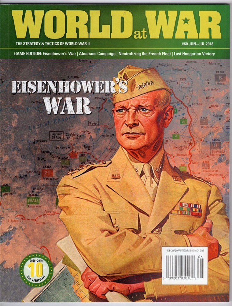 World at War #60 Eisenhower's War Board Game War Game Magazine Unpunched