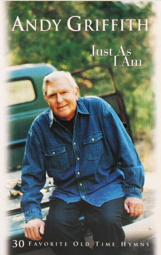 ANDY GRIFFITH JUST AS I AM 30 FAVORITE OLD TIME HYMNS CASSETTE TAPE VINTAGE 1997