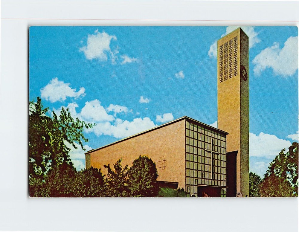Postcard First Christian Church Columbus Indiana