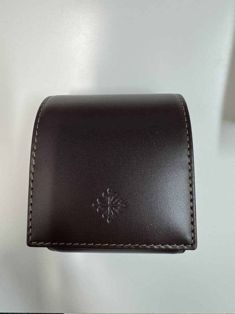 Patek Philippe Original Brown Leather Watch Travel Case New Carry  