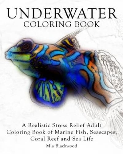 Underwater Coloring Book: A Realistic Stress Relief Adult Coloring Book of: New