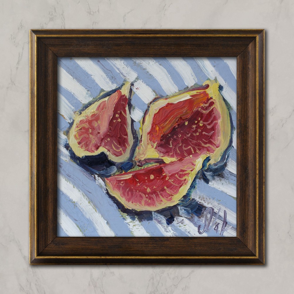 Fig Oil Painting Fruit Still Life Original Wall Art Kitchen Food Art  Wall Decor