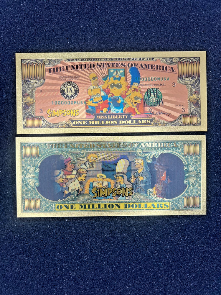 Maggie Simpson - 24k Gold Foil Banknote - The Simpsons Show