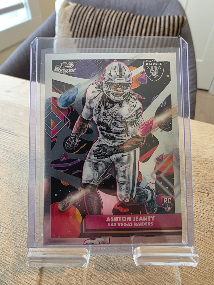 2025 Topps Cosmic Chrome Football Ashton Jeanty RC Base #152 Raiders