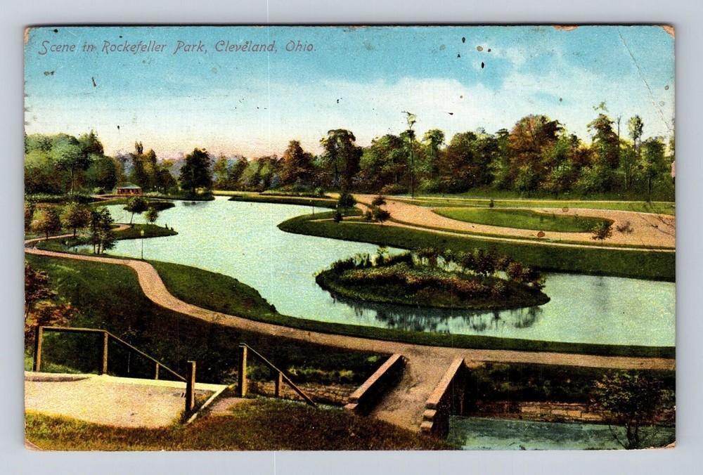 Cleveland OH-Ohio, Scene In Rockefeller Park Antique, Vintage Souvenir Postcard