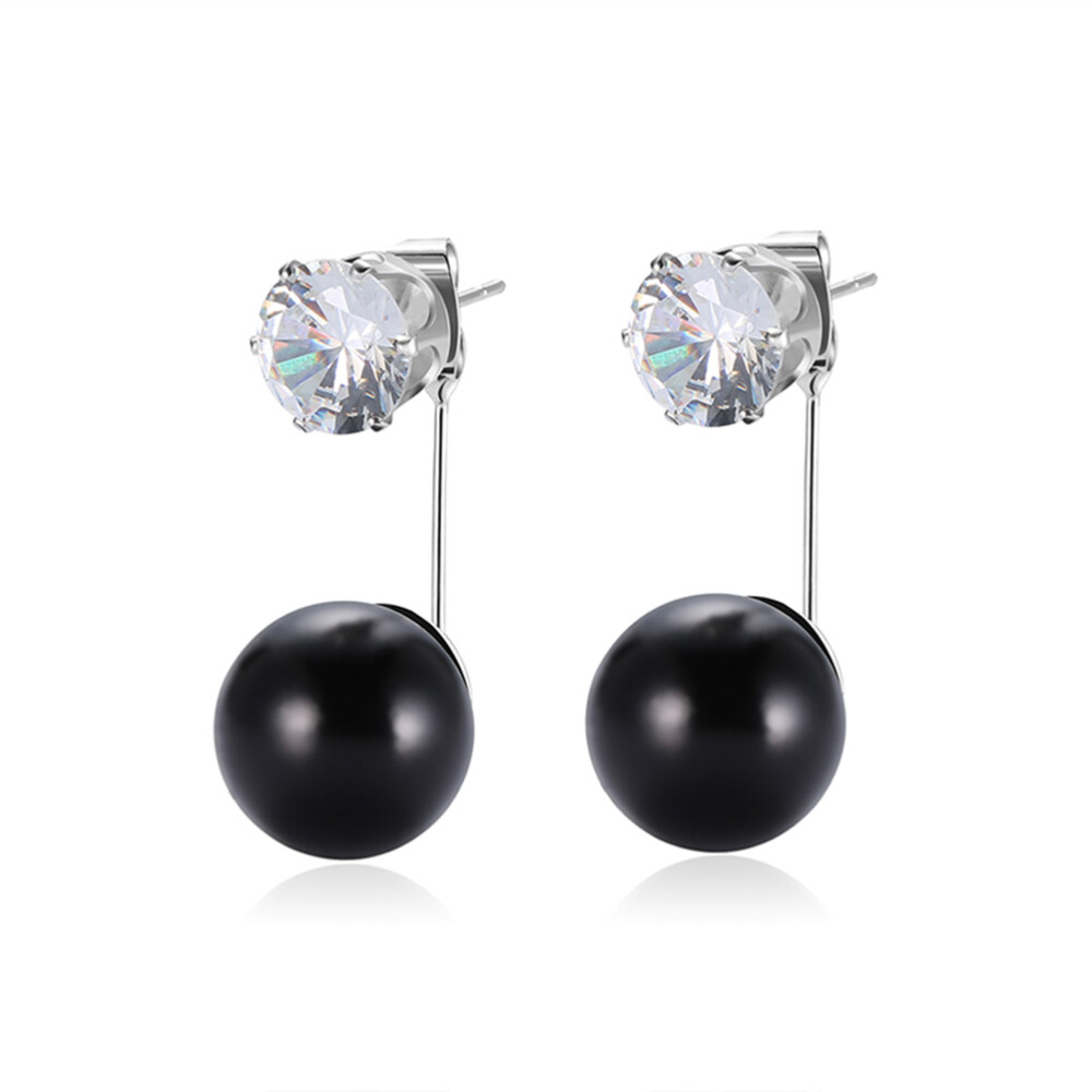 Stylish Black Pearl Earrings Earrings Tassel Earrings Girls Ladies Women