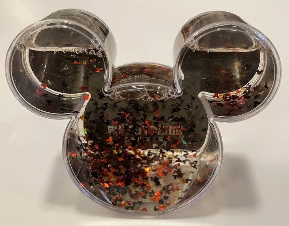 Disney Mickey Ears Sequin Clear Picture Photo Frame Snow Globe *NEW*