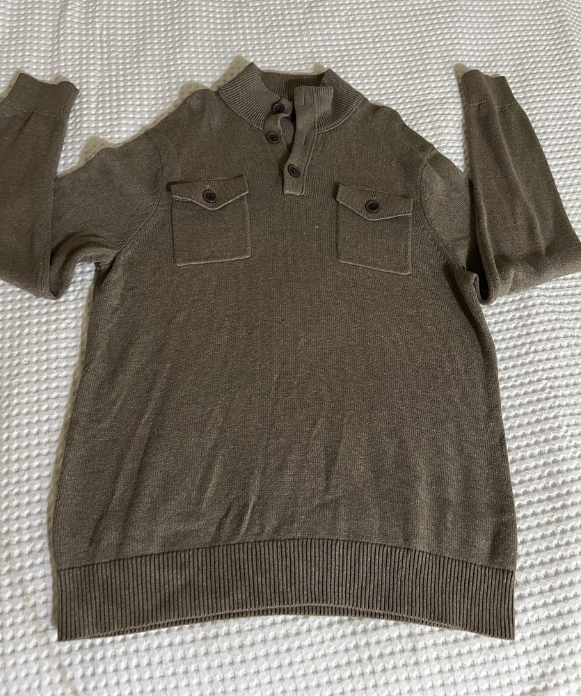 Banana Republic Men's Taupe Pullover Sweater  Size L