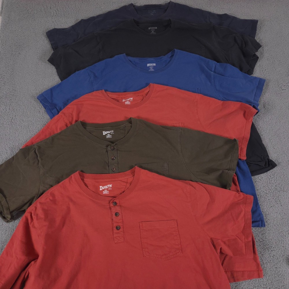 LOT OF 6 Duluth Trading Shirt Mens 4XL Longtail T Short Sleeve Relaxed Pocket