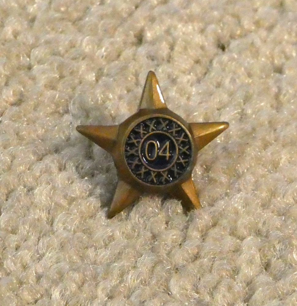 American Legion 5 Point 04 Mesh Star Metal Lapel Hat Pin Back 2004 Military