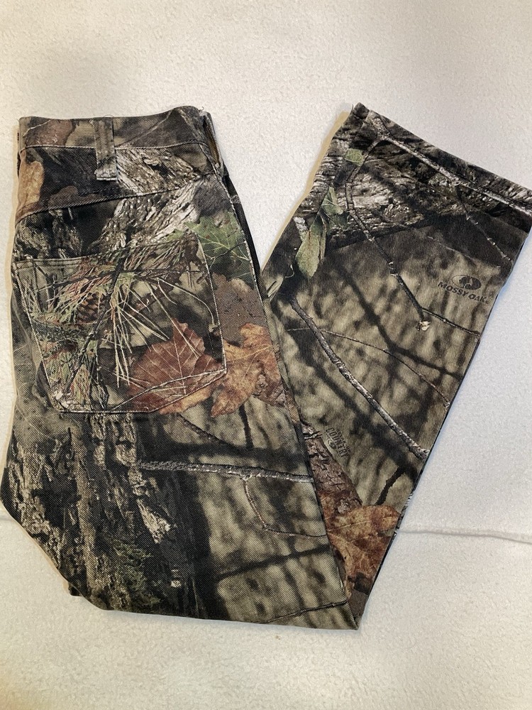 Mossy Oak Camo Pants Break Up Camouflage Baggy Hunting Streetwear Mens Size 32