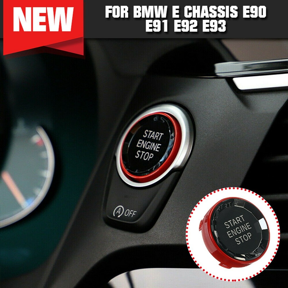 Car Engine Start Stop Push Button Cap Switch Cover For BMW E Chassis E90 E91 E92