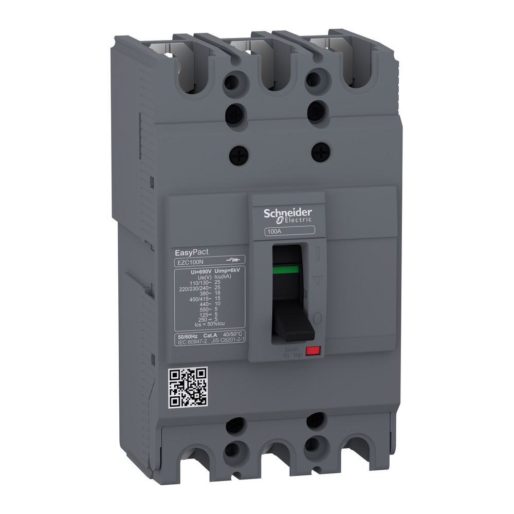 Schneider EZC100N3060 - MG EZC100 N 15kA 3P/3T 60A - Made In Thailand