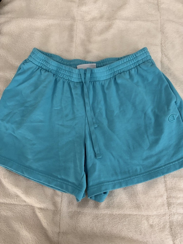 Champion Women’s Blue Athletic Activewear Shorts Drawstring Elastic Waist Solid