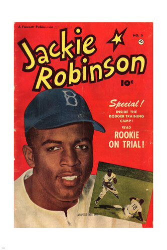 JACKIE ROBINSON MAG COVER vintage poster 1947 BASEBALL dodgers 1947 PRECIOUS 20x
